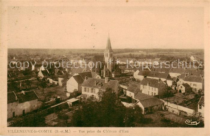 Villeneuve-le-Comte Vue prise du Chateau d Eau