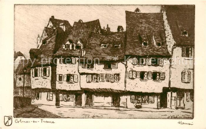 Colmar 68 Altstadt Künstlerkarte