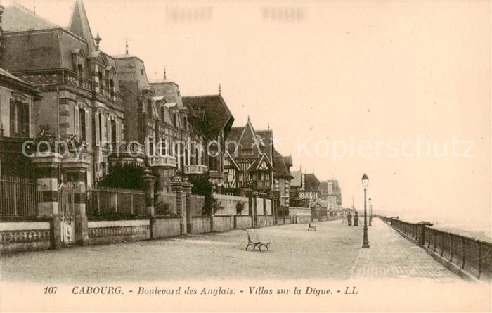Cabourg 14 Calvados Boulevard des Anglais Villas sur la digue