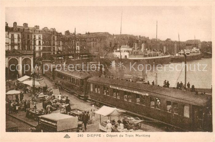 Dieppe 76 Départ du Train Maritime Port Bateau