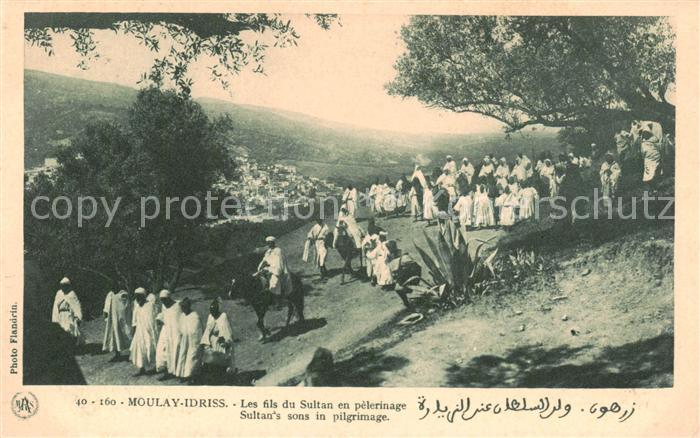 Moulay-Idriss Maroc Les fils du Sultan en pèlerinage