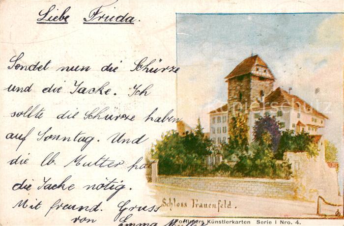 Frauenfeld TG Schloss Kuenstlerkarte