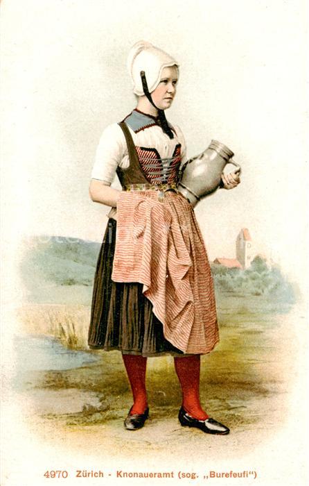 Zuerich ZH Knonaueramt sog. Burefeufi Kuenstlerkarte