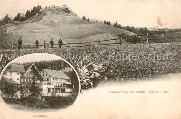 Schauenberg ZH Kurhaus Gyrenbad Blick gegen Saentis