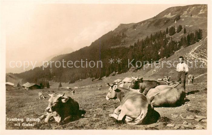 Hasliberg Meiringen BE Balisalp mit Giebel Berner Alpen