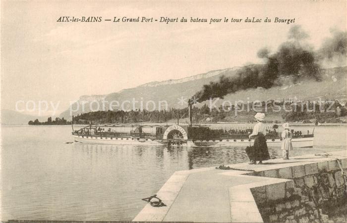 Aix-les-Bains 73 Grand Port Départ du bateau pour le tour du Lac du Bourget