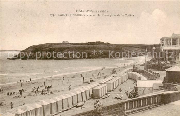 Saint-Lunaire Vue sur la plage prise de la Cotière
