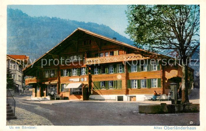 Wilderswil Wilderswyl BE Us em Baernbiet Altes Oberlaenderhaus