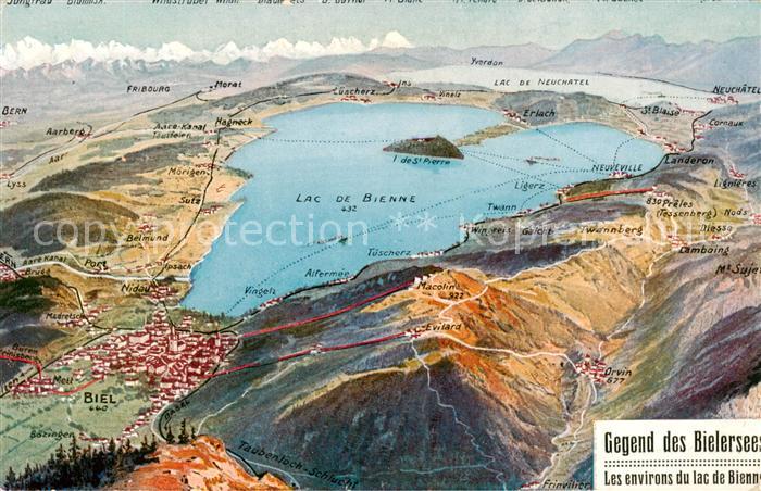 Bielersee Panoramakarte