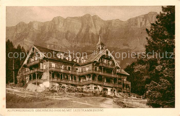 Flums SG Alpenkurhaus Oberberg mit Leistkamm