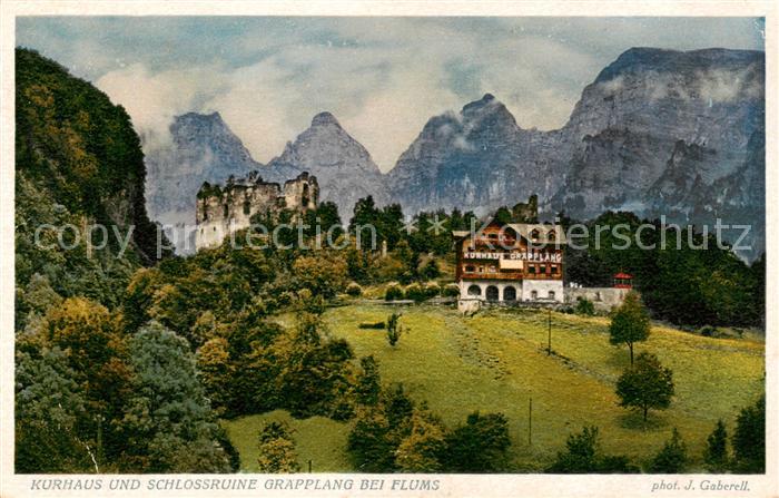 Flums SG Kurhaus und Schlossrine Graepplang