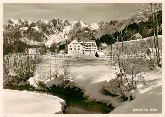 Rietbad 930m Toggenburg SG Winterlandschaft Blick gegen Saentis Appenzeller Alpe