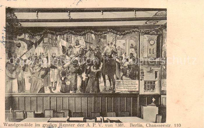 Augsburg Wandgemaelde im grossen Remter der A.P.V. von 1381 Berlin Fremdenverkeh