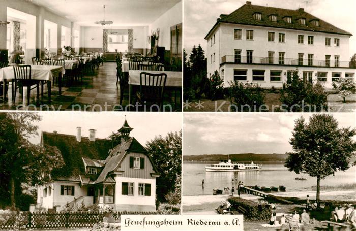 Riederau Genesungsheim Uferpromenade am Ammersee Dampfer