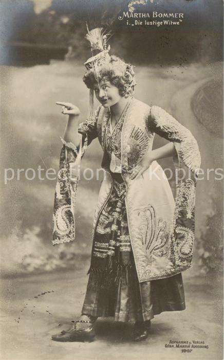 Augsburg Martha Bommer in Die lustige Witwe Operette von Franz Léhar