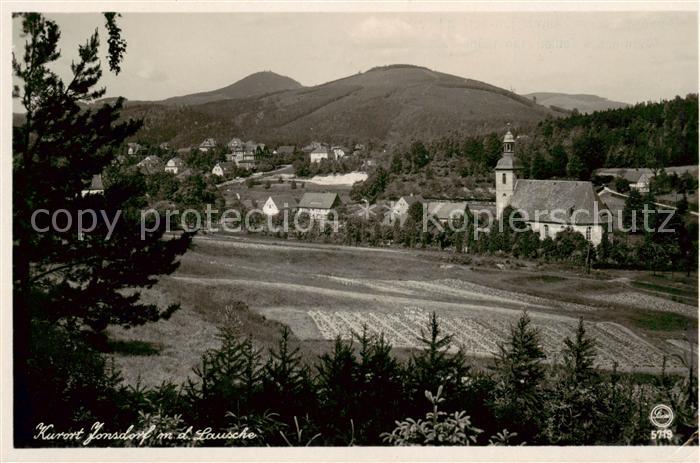 Jonsdorf Panorama Kirche Hohe Lausche Burgberg Kurort Zittauer Gebirge