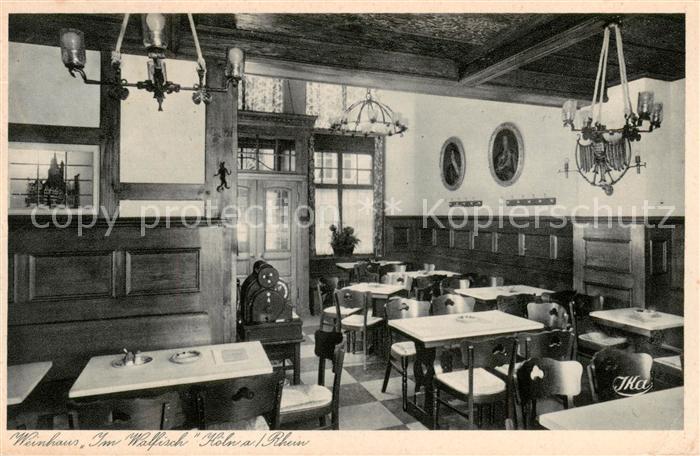 Koeln  Rhein Weinhaus Im Walfisch Gastraum