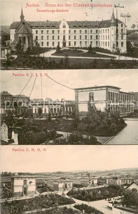 Aachen Elisabethkrankenhaus Verwaltungsgebaeude Pavillons