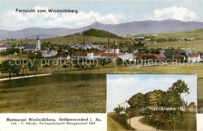 Seifhennersdorf Fernsicht vom Windmuehlberg Restaurant Windmuehlberg