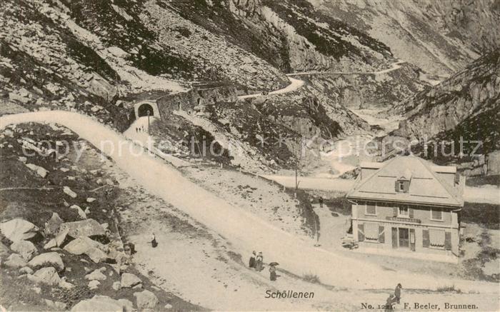 Schoellenen UR Panorama Bergpass Tunnel Berggasthof