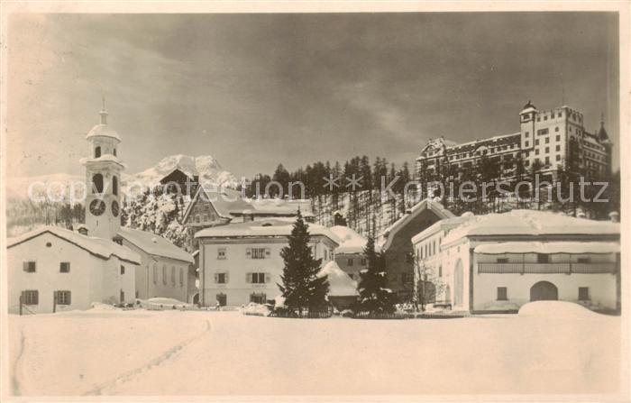 Sils Maria GR Ortsansicht im Winter