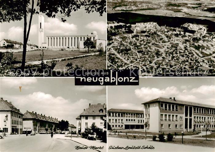 Neugablonz Herz Jesu Kirche Fliegeraufnahme Neuer Markt Gustav Leutelt Schule