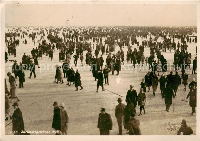 Zuerich ZH Zuerichseegefroerne 1929