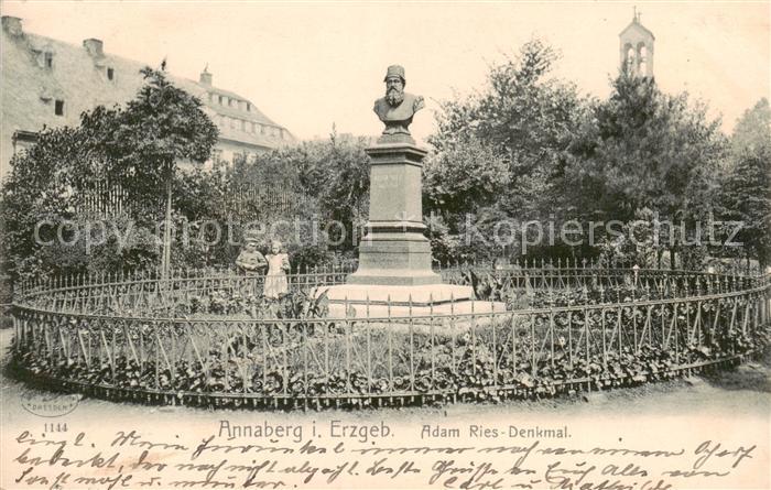 Annaberg -Buchholz Erzgebirge Adam Ries Denkmal