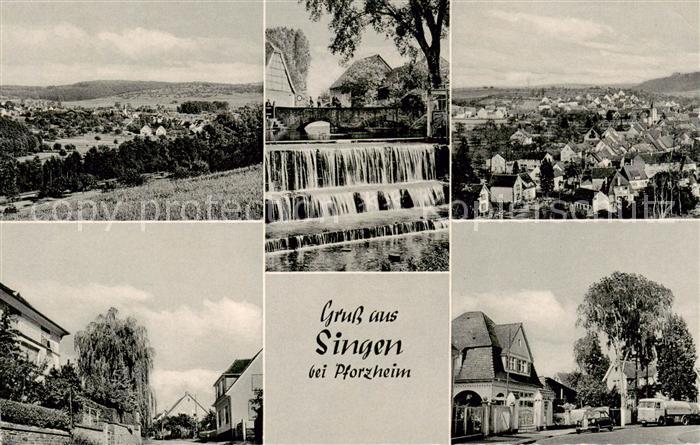 Singen Remchingen Panorama Wasserfall Ortsansichten