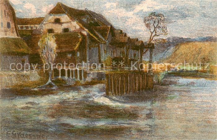 Haynsburg Haynsburger Muehle Kuenstlerkarte