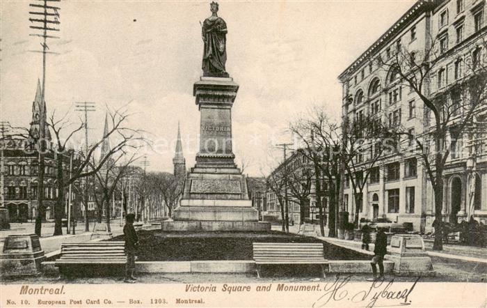 Montreal Quebec Victoria Square and Monument