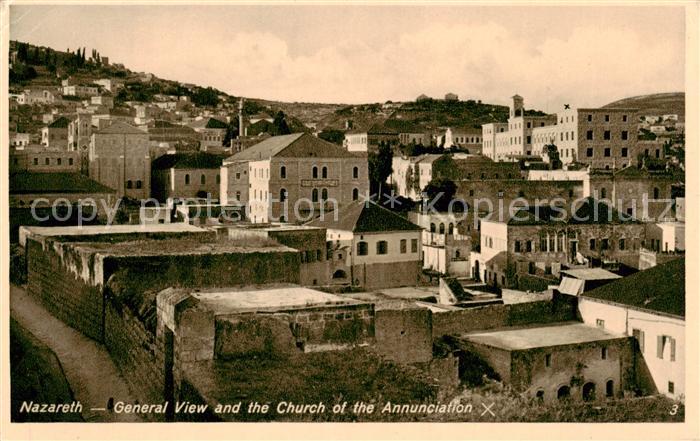 Nazareth Israel General view and the Church of the Annunciation