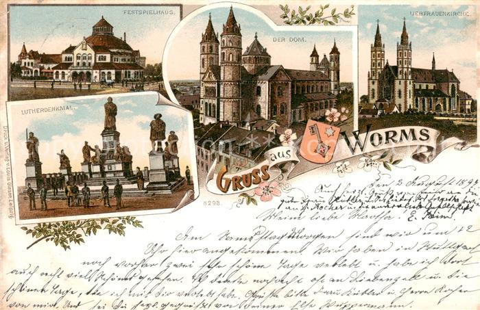 Worms Rhein Festspielhaus Lutherdenkmal Der Dom Liebfrauenkirche