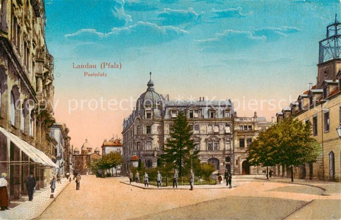 Landau  Pfalz Postplatz Feldpost