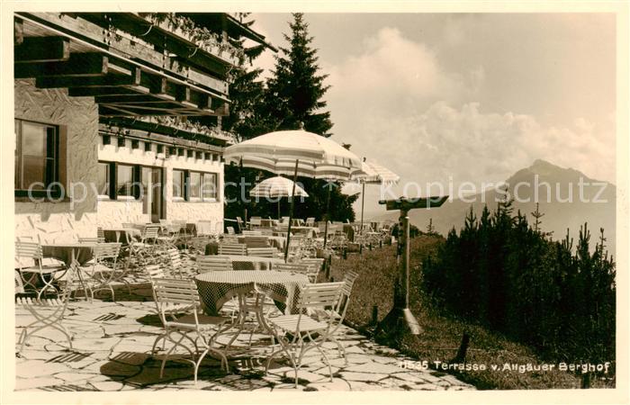 Sonthofen  Oberallgaeu Allgaeuer Berghof Alpe Eck Terrasse