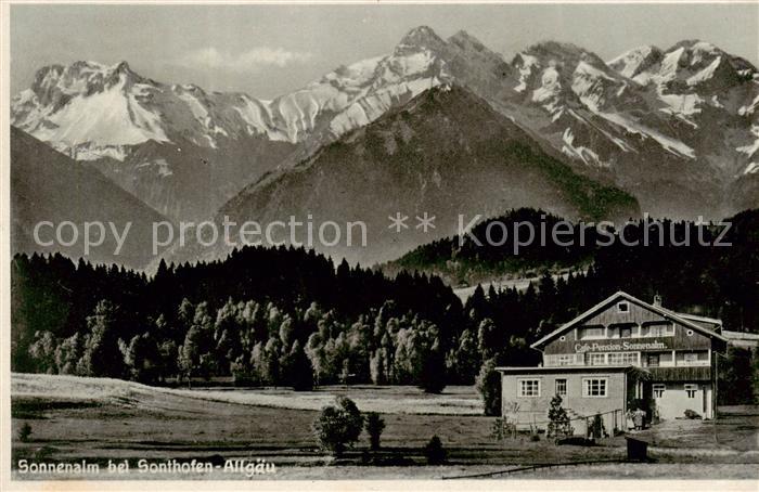 Sonthofen  Oberallgaeu Cafe Pension Sonnenalm Allgaeuer Alpen