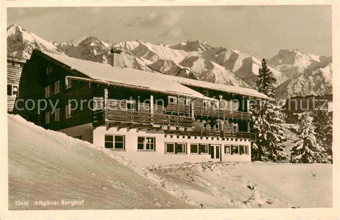 Sonthofen  Oberallgaeu Berggasthaus Allgaeuer Berghof Alpe Eck Winterlandschaft