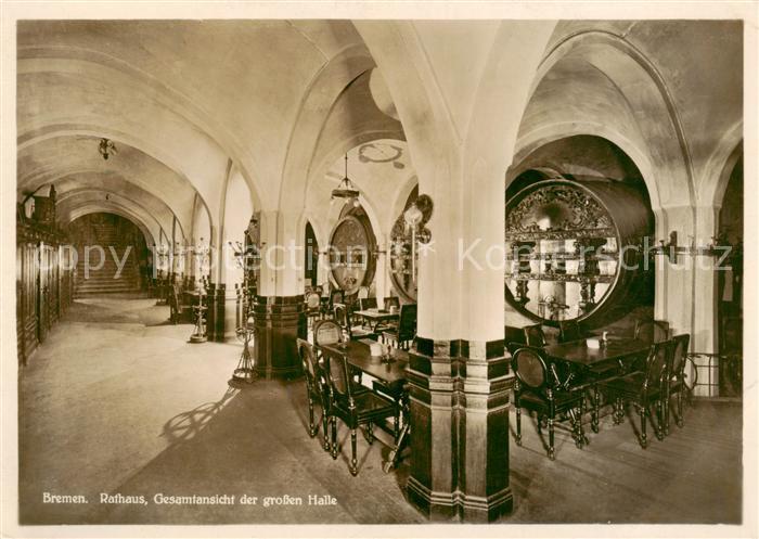 BREMEN  CITY Rathaus Gesamtansicht der grossen Halle