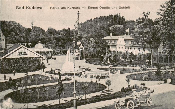 Bad Kudowa Kudowa-Zdroj Niederschlesien PL Partie am Kurpark mit Eugen Quelle un