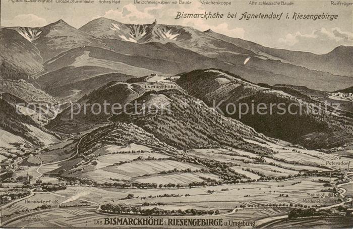 Agnetendorf  Jagniatkow Jelenia Gora Riesengebirge PL Bismarckhoehe