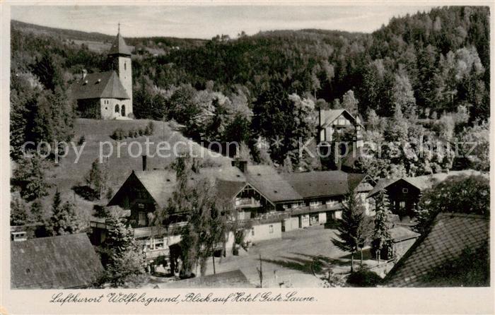 Woelfelsgrund Glatz PL Blick auf Hotel Gute Laune