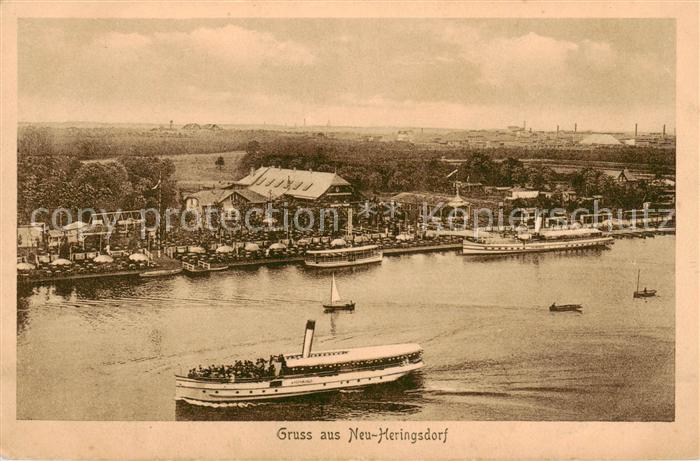 Neu-Heringsdorf  Ostseebad Usedom Panorama Ausflugsdampfer