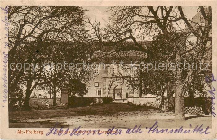Freiberg Sachsen Schloss Freudenstein Hauptfront Feldpost