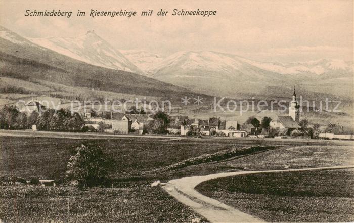 Schmiedeberg Riesengebirge Smideberk Kovarska CZ mit Schneekoppe