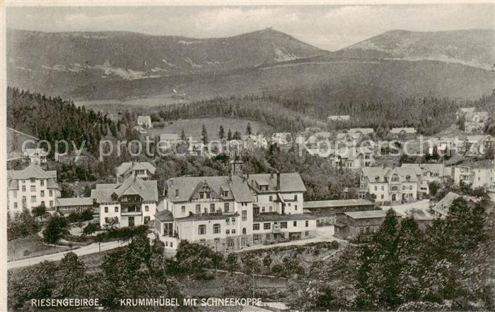 Krummhuebel Karpacz Riesengebirge PL Panorama mit Schneekoppe