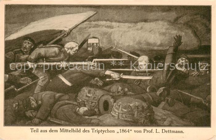 Dueppeln Sonderburg DK Teil aus dem Mittelbild des Triptychon 1864