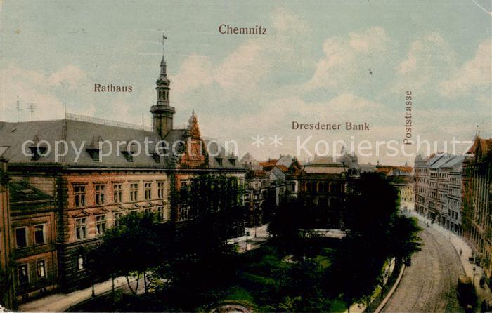 CHEMNITZ Sachsen Rathaus Dresdner Bank