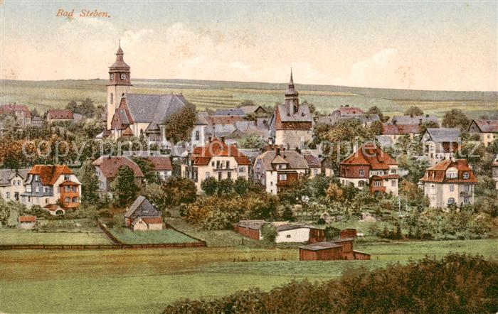 Bad Steben Ortsansicht mit Kirche