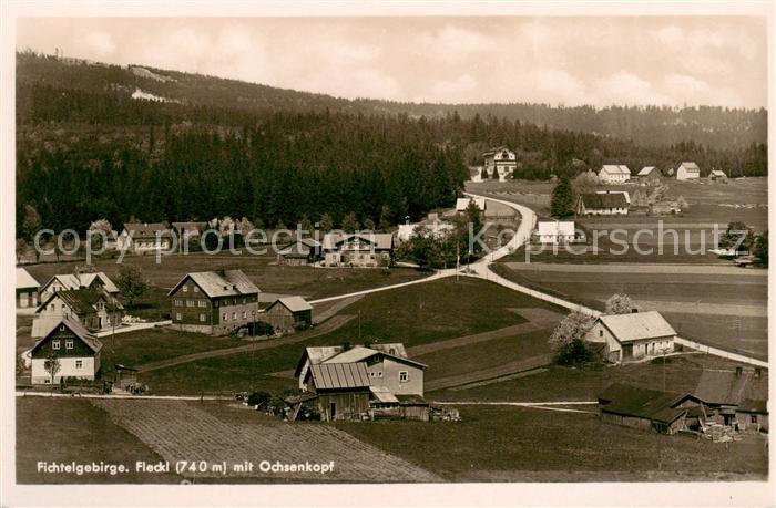 Fleckl Oberwarmensteinach Panorama mit Ochsenkopf Fichtelgebirge
