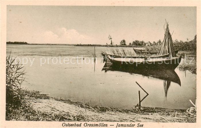 Grossmoellen Mielno PL Jamunder See Fischerboot